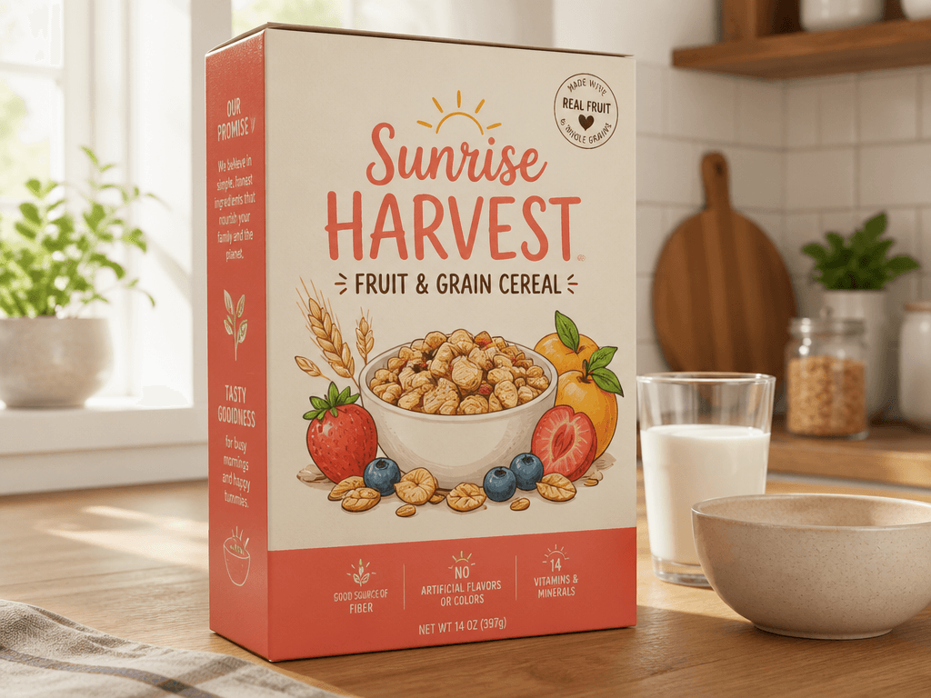 Cereal Box Package Mockup