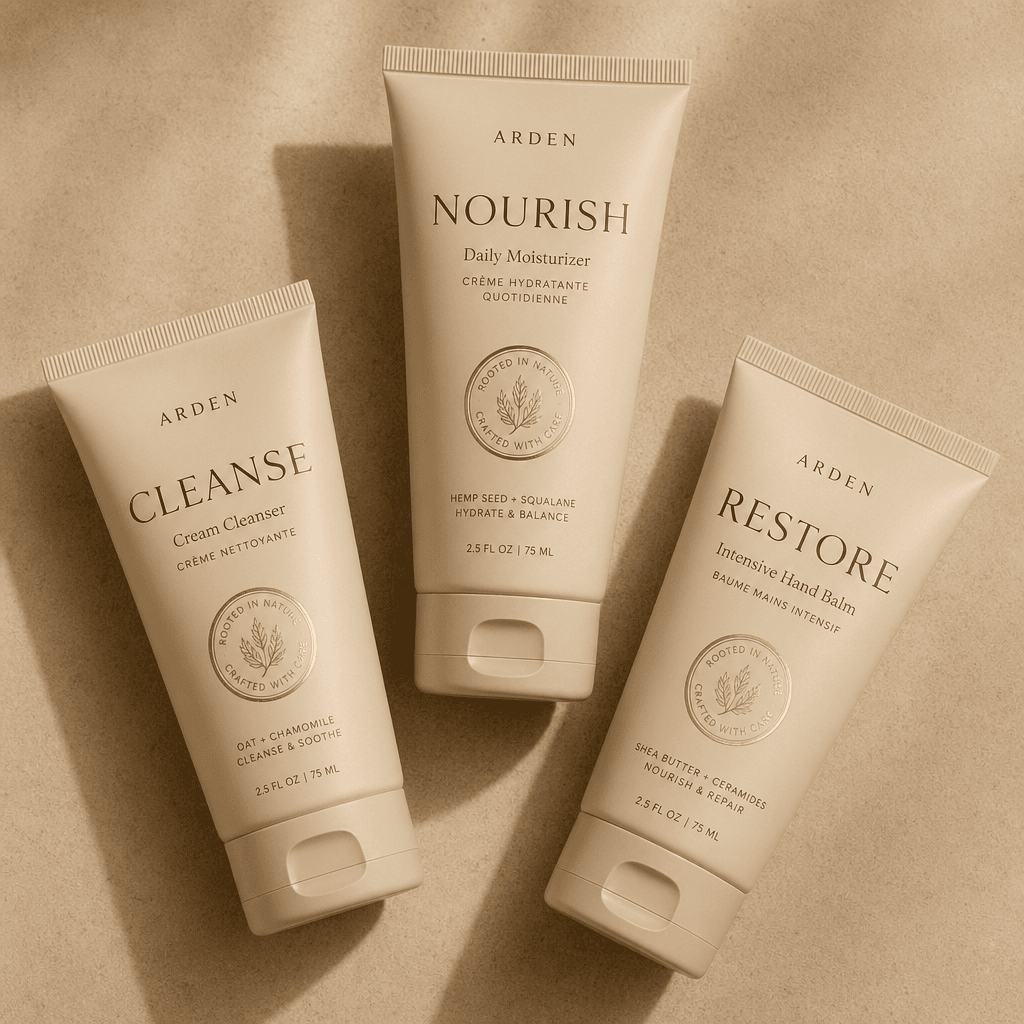 Cosmetics Trio Package Mockup