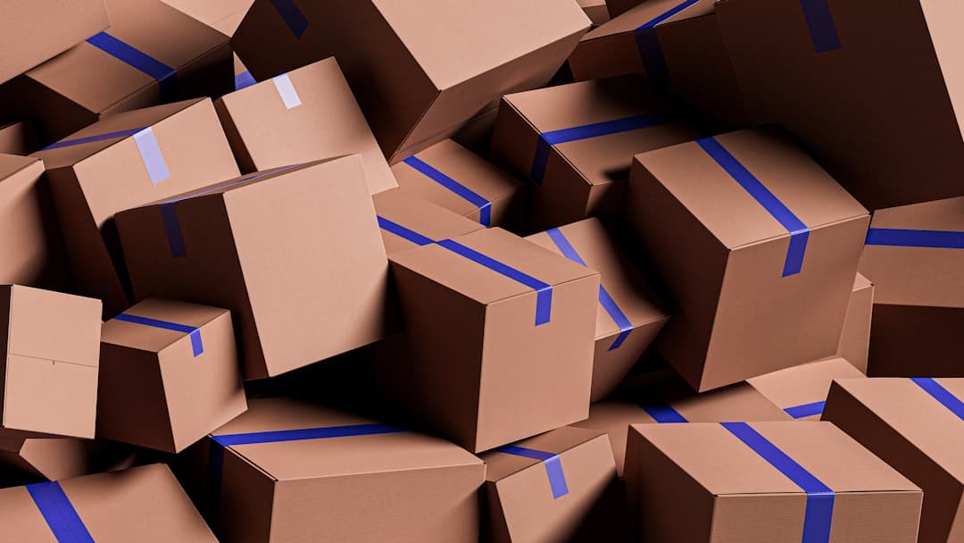 E-commerce shipping boxes ready for cross-border fulfillment to APAC markets
