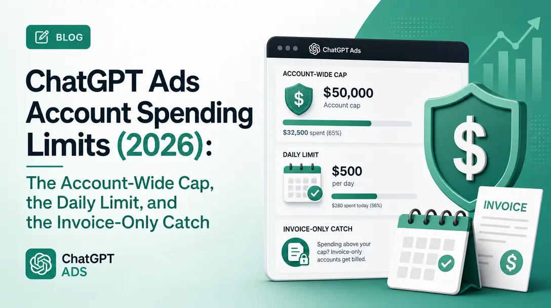 ChatGPT Ads Account Spending Limits (2026): The Account-Wide Cap, the Daily Limit, and the Invoice-Only Catch