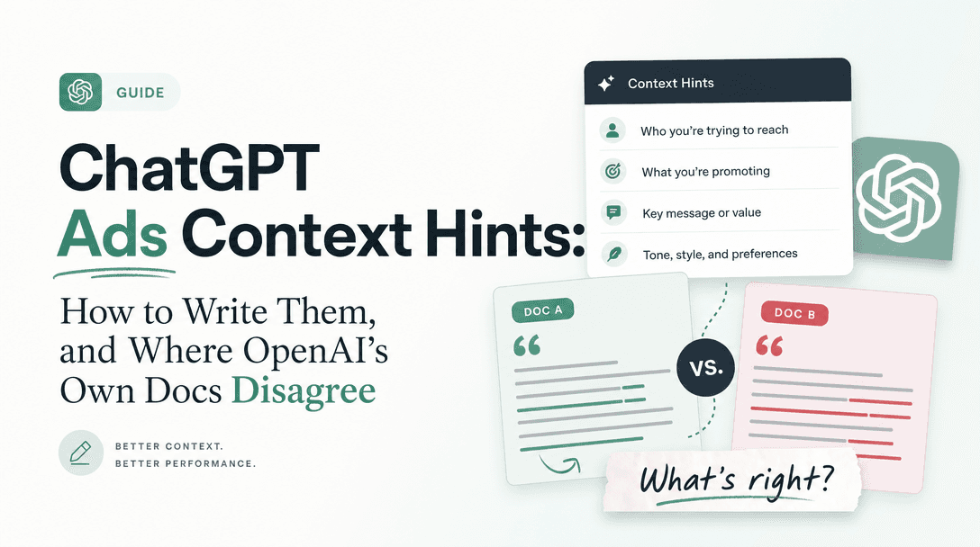 ChatGPT Ads Context Hints: How to Write Them, and Where OpenAI's Own Docs Disagree
