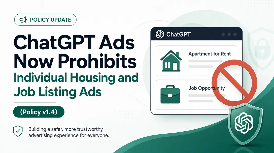 ChatGPT Ads Now Prohibits Individual Housing and Job Listing Ads (Policy v1.4)
