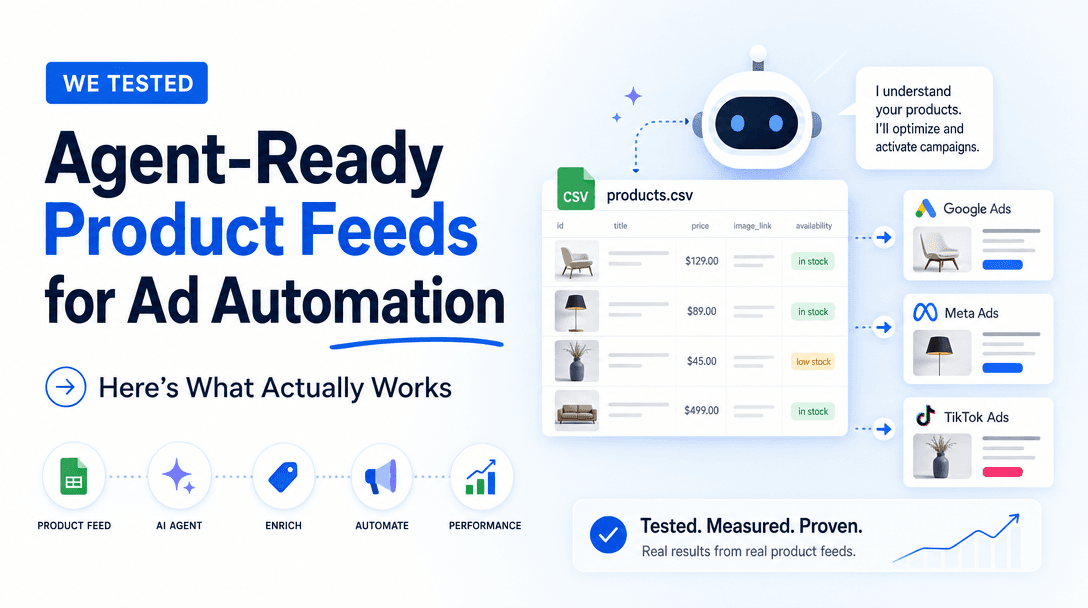 We Tested Agent-Ready Product Feeds for Ad Automation — Here's What Actually Works