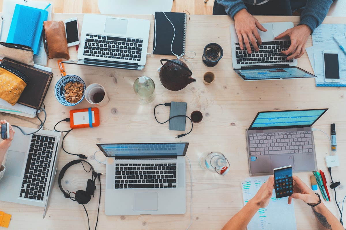 Solo founder running marketing with AI from a single workstation